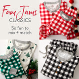 Organic Cotton Holiday Matching Family Pajamas, Painted Buffalo Check Print