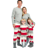 Organic Cotton Holiday Matching Family Pajamas, Bold Stripe Red