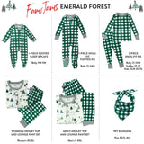 Organic Cotton Holiday Matching Family Pajamas, Painted Buffalo Emerald