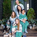 Organic Cotton Holiday Matching Family Pajamas, Painted Buffalo Emerald