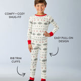 Organic Cotton Holiday Matching Family Pajamas, Jumbo Fair Isle