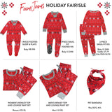 Organic Cotton Holiday Matching Family Pajamas, Fair Isle Red