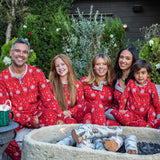 Organic Cotton Holiday Matching Family Pajamas, Fair Isle Red