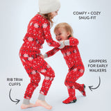 Organic Cotton Holiday Matching Family Pajamas, Fair Isle Red