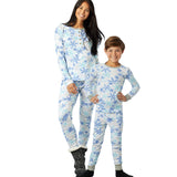 Organic Cotton Holiday Matching Family Pajamas, Falling Snowflakes