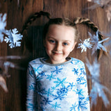 Organic Cotton Holiday Matching Family Pajamas, Falling Snowflakes