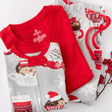 Organic Cotton Holiday Matching Family Pajamas, Hedgehog & Cocoa