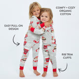 Organic Cotton Holiday Matching Family Pajamas, Hedgehog & Cocoa