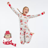 Organic Cotton Holiday Matching Family Pajamas, Hedgehog & Cocoa