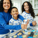 Organic Cotton Holiday Matching Family Pajamas, Hanukkah Dazzle