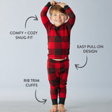 Organic Cotton Holiday Matching Family Pajamas, Holiday Tartan