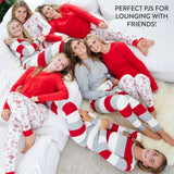 Organic Cotton Holiday Matching Family Pajamas, Moose & Mugs