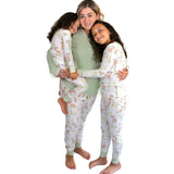 Organic Cotton Holiday Matching Family Pajamas, Reindeer Lights