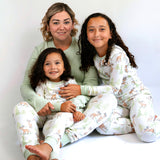 Organic Cotton Holiday Matching Family Pajamas, Reindeer Lights