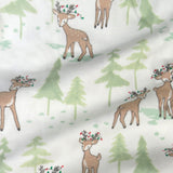 Organic Cotton Holiday Matching Family Pajamas, Reindeer Lights