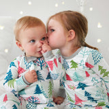 Organic Cotton Holiday Matching Family Pajamas, Feelin Pine